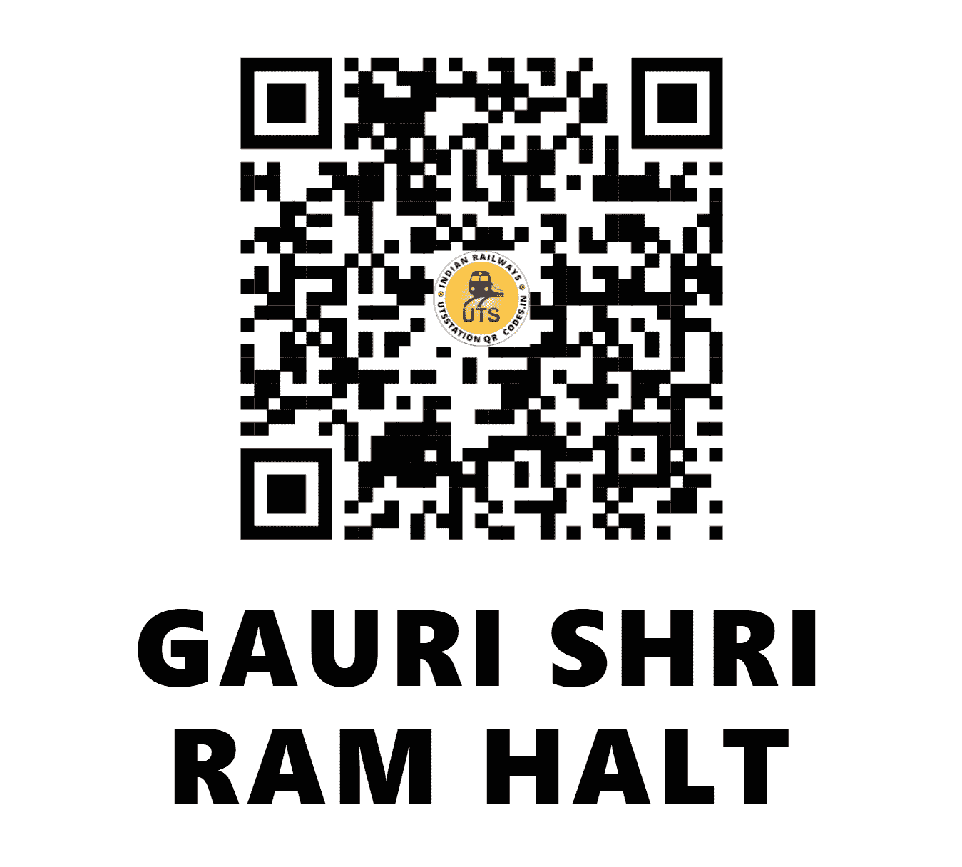 UTS QR Code for GAURI SHRI RAM HALT - GSRM (NE - UTTAR PRADESH)
